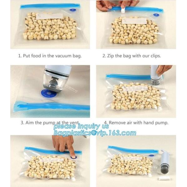 Disposable Transparent Vacuum Sealer Food Storage Plastic Packaging Roll Bag for Food Sealed, Textured Food Freshness St