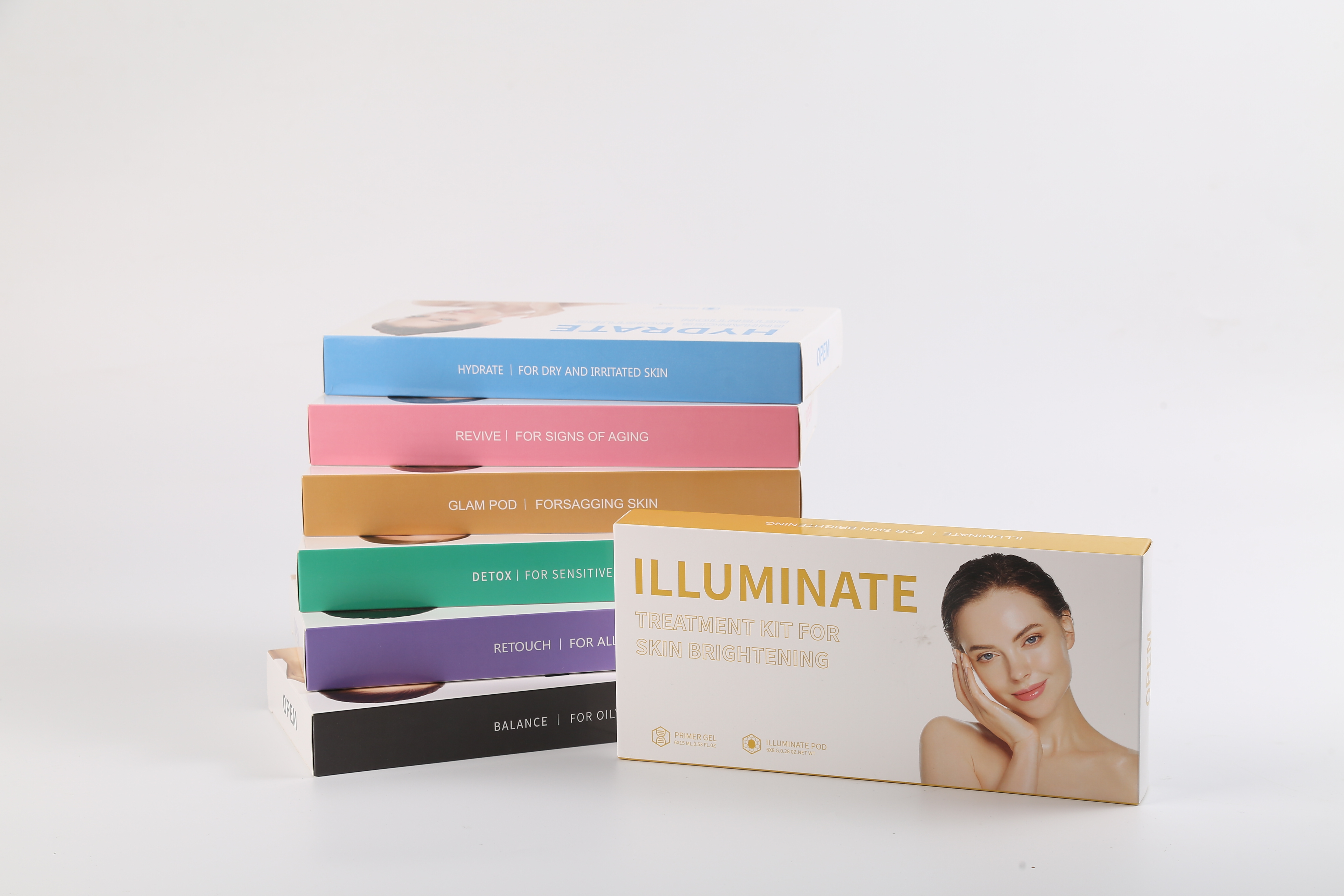 Professional Skin Brightening Treatment Kit Illuminate Serum Pods Facial Gel Skin Care Consumables For Beauty Salon Use