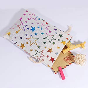 Candy Gift Pouch Bags with String Birthday Wedding Party Gift Jewlery Pouches Party Favor Jute Gift Bags Brown with Whit