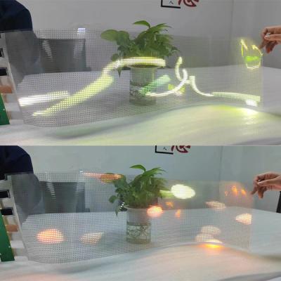 P4-8 Adhesive Transparent Flexible Film LED Display 2mm thickness for Decoration