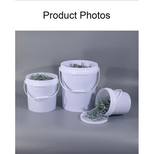 Personalized Thickened PP White Plastic Pail Bucket Storage Container With Screw Cap