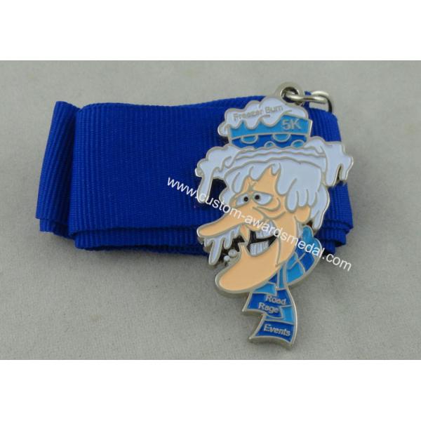 Road Rage Events Custom Ribbons Awards Freezer Bum 5K Nickel Plating