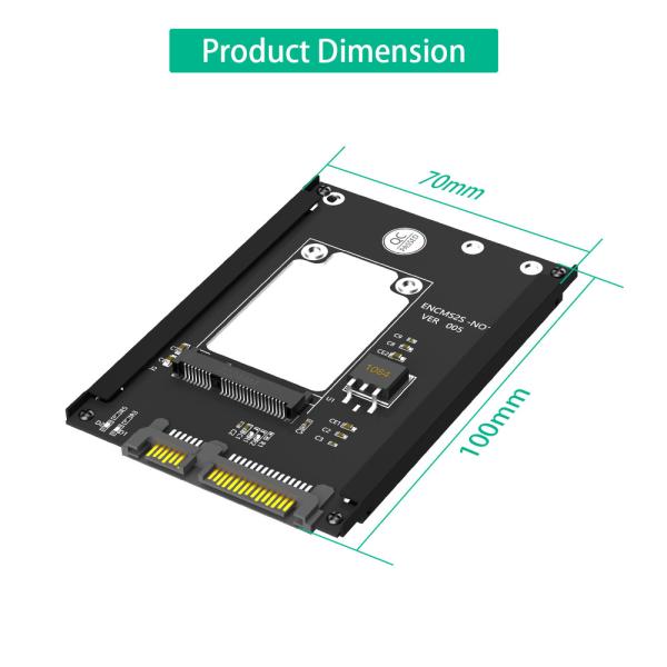 Алюминиевый 6Gbps MSATA SSD к 2,5