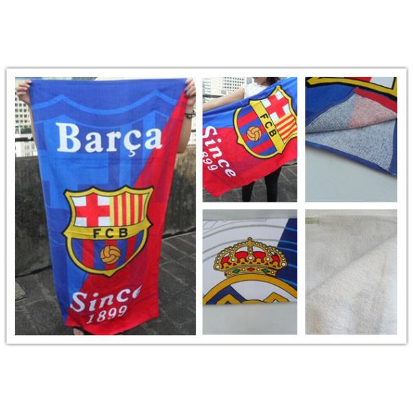 Customize football sport towel Barcelonaes football club towel beach towel soccer towel