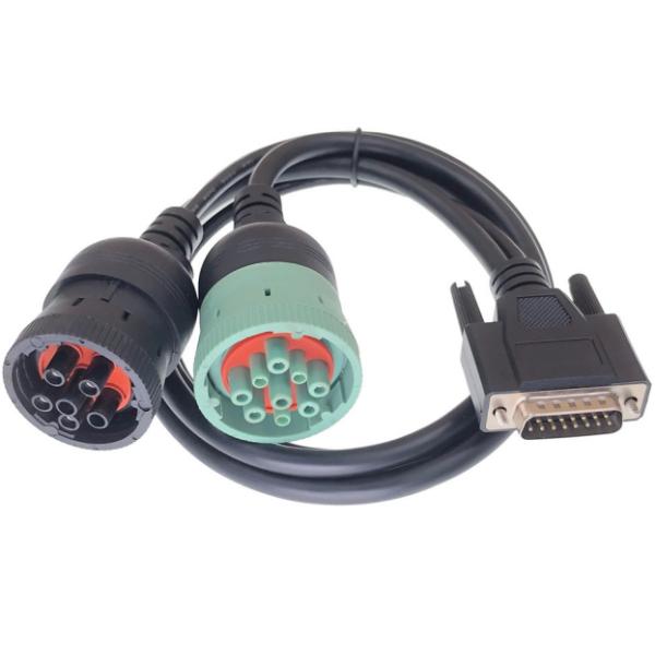 J1939 Install Y- Cable w/Threaded Nut Black/Low-Speed Drawing/pictures and samples Required with Diagnostic Fault Code