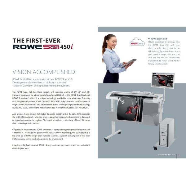 ROWE 450i Series 44 Inch Large Format Scanner Models 4044 & 6044