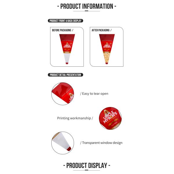 OEM&ODM Перерабатываемые контейнеры быстрого питания Попкорн Ролл Фильм Продовольственная упаковка Пакет попкорн