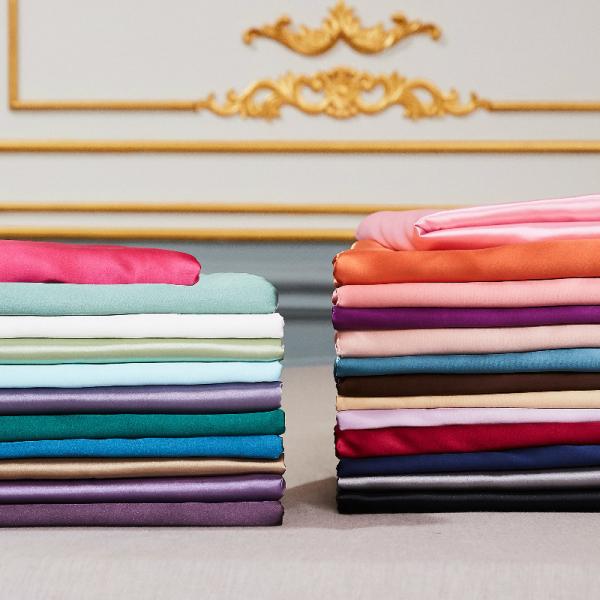 51×66cm 16mm Organic Mens Pure Satin Pillowcase Plain Dyed Home Use