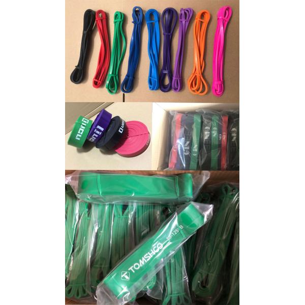 Natural Latex Custom Pantone Color Durable Resistance Exercise Bands CE FDA SGS