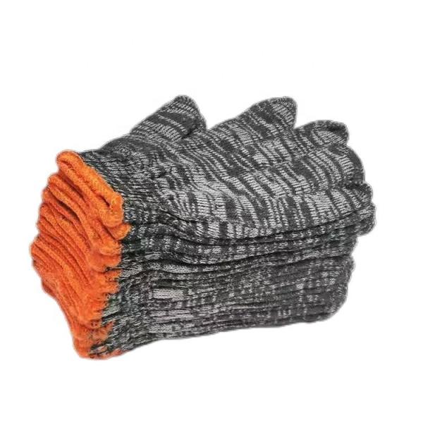 Customized 20-60g Washable Hard-Wearing Deep White Cotton Hand Safety Knitted Work Gloves