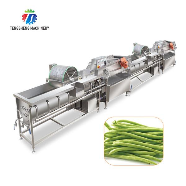 2400L 1800KG/H Fruit Vegetable Washing Line With Swirling Bubbles