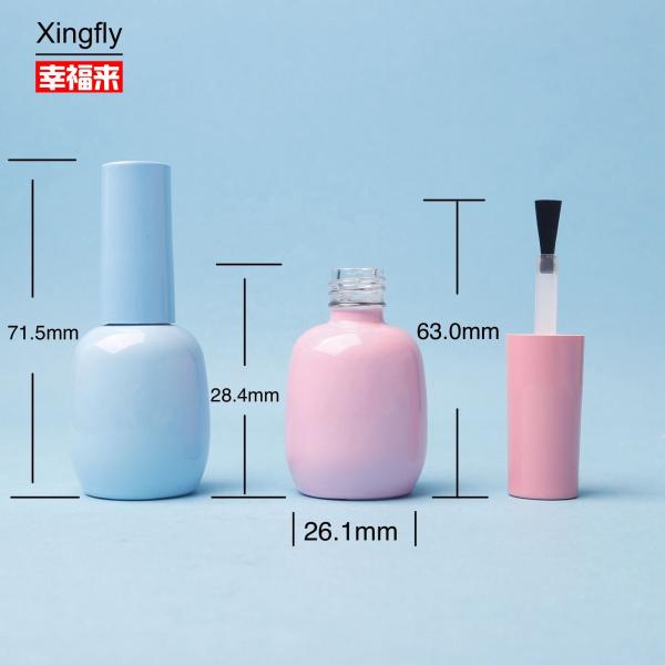Modern 10ml Nail Polish Bottle Oval Glass Nail Polish Container Packaging