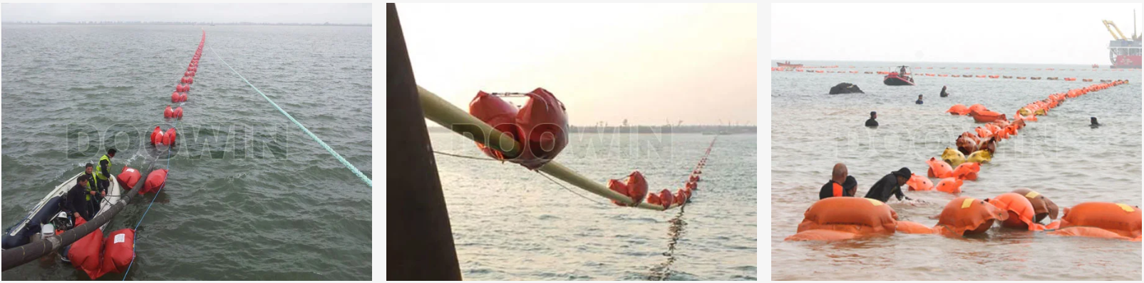 Twin Chamber Inflatable Cable Floats 200Kg-600Kg Buoyancy 460mm-520mm For Pipeline Support
