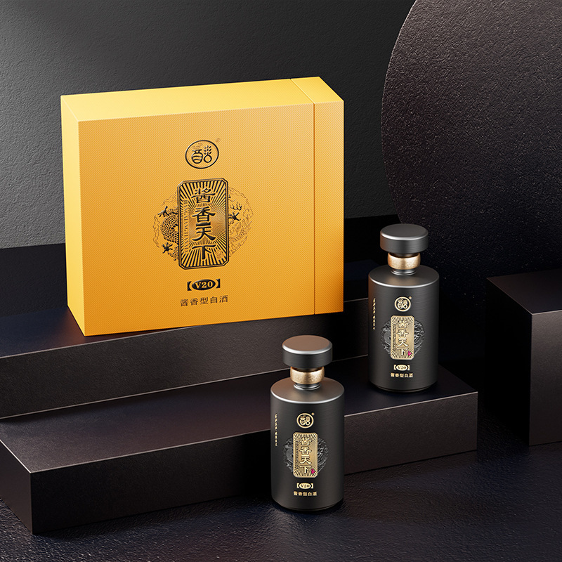 Strong Wine Cardboard Gift Box  CMYK Printing Wine Wrapping Box