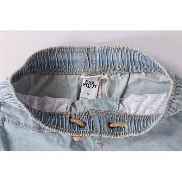 Light Blue Junior Kids Denim Shorts 95% Cotton 5% Spandex