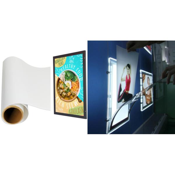 Impression à jet d'encre de 230 microns 100% PET rétroéclairé Film publicitaire en rouleau pour boîte à lumière LED