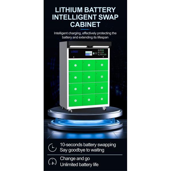 12 Slot Swapping Stations EV Battery Exchange Station Cabinet Customized