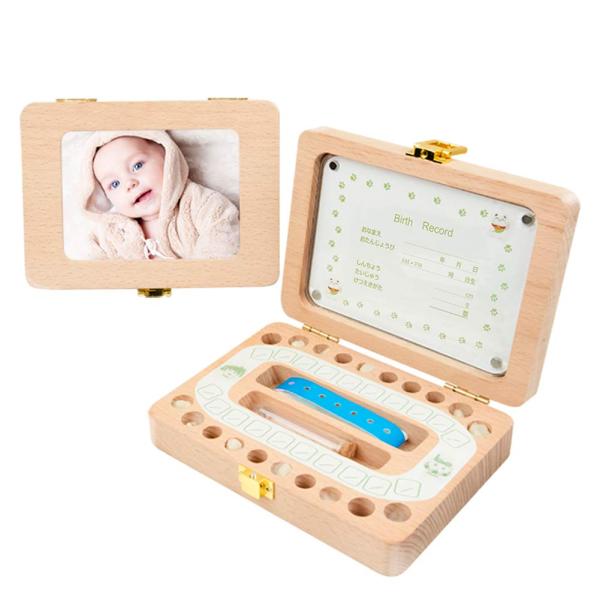 Natural Beech Wooden Tooth Box for Baby gift