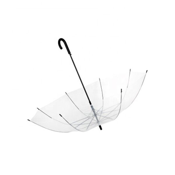 Manual Open Transparent umbrella for rain customized package transparent canopy rust resistant metal shaft stylish and practical design