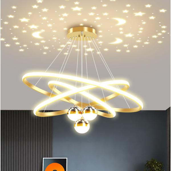 3 KG Modern Nordic Starry Sky Living Room Pendant Light with Light Drawing and Design
