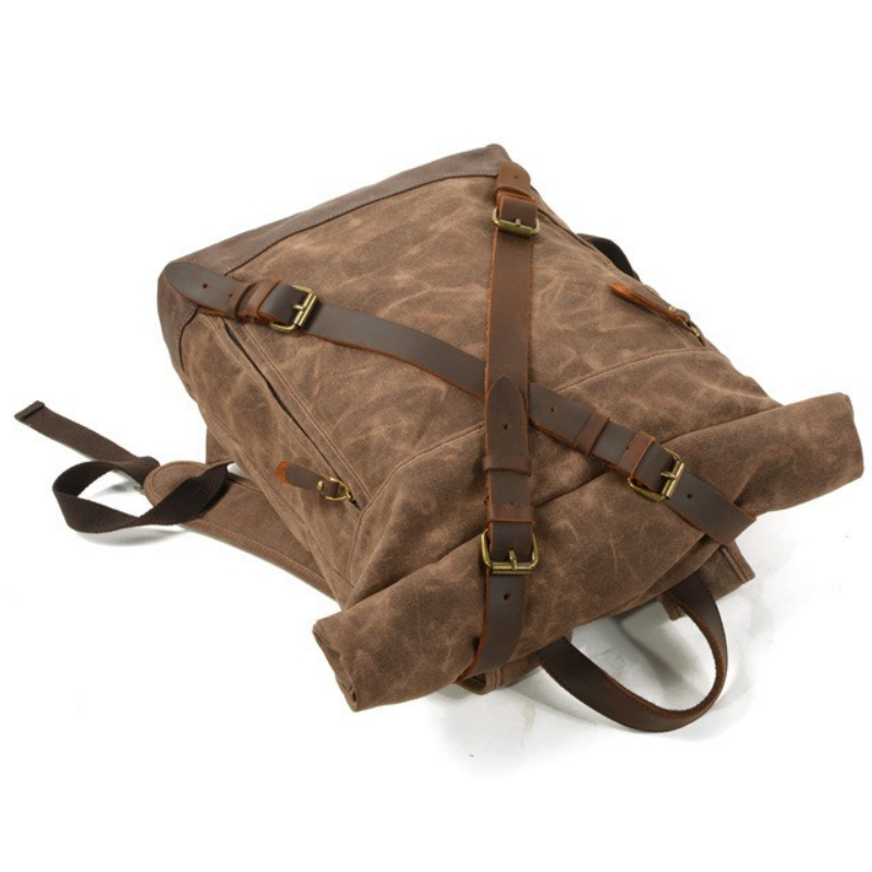 Colefa Foldable Hiking Daypack Anti-theft Travel Casual Urban Exploration Rucksack Unisex Trail Camping Rolling Canvas Backpack