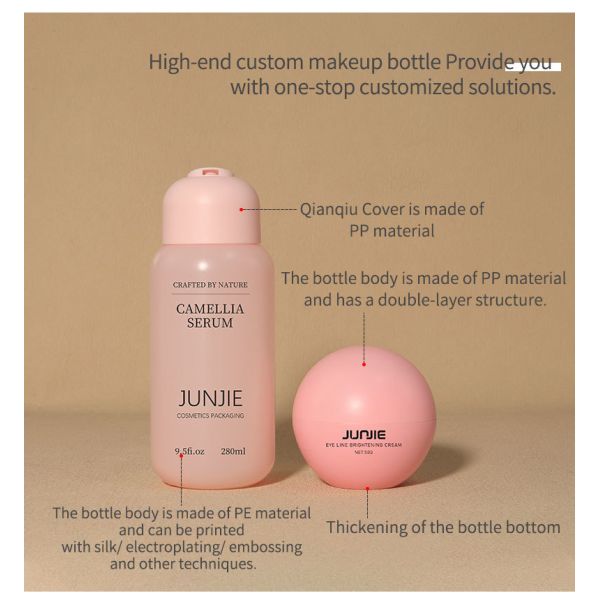 Creative Skin Care and Packaging Set 350ml 280ml 100g 50g Custom logo Soft Touch Plastic Cosmetic Lotion Pump Bottle Cream Jar