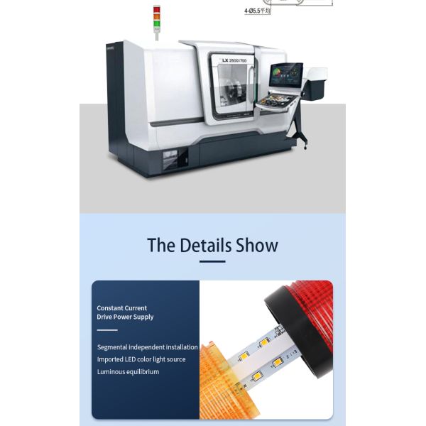 Luz de advertencia de señal de alarma de la máquina de 4 capas Eficiencia luminosa 70000 horas