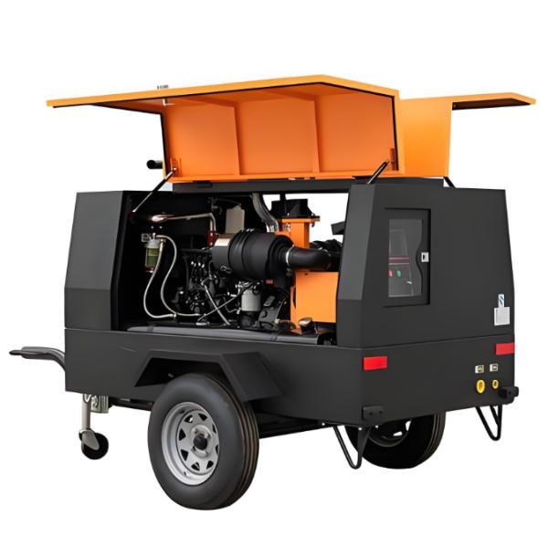Diesel Mobile Air Compressor  Water Cooling For Industrial