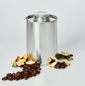 Cylindrical Empty Tin Containers For Coffee Storage