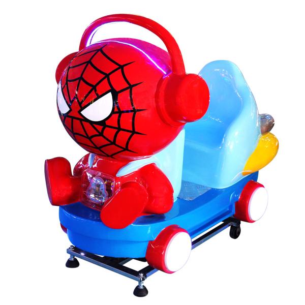 Passeio a fichas das crianças dos desenhos animados no balanço 220V 100W da forma do homem-aranha dos brinquedos