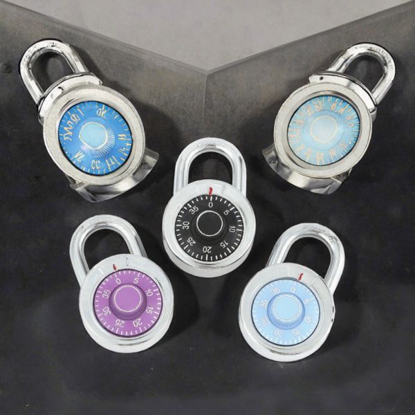 Wholesale New Stock Durable 45mm Round Zinc Alloy Powder Coated Turntable Password Lock Household Anti-Theft Feature