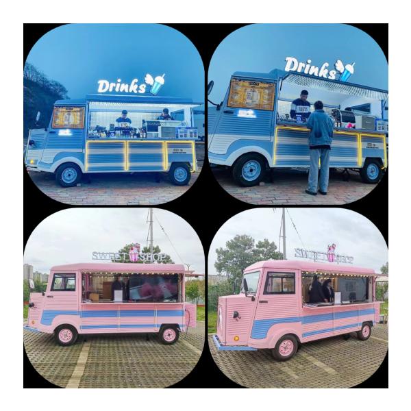 Electric Hot Dog Cart Four Wheels Mobile Kitchen Ice Cream Truck for Customized Needs