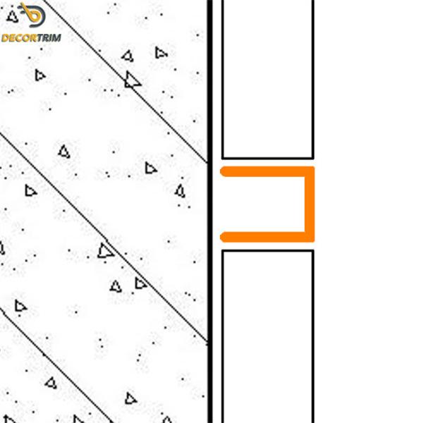 Flat Decorative 6063 Aluminum U Channel , Tile To Wall Transition Trim 8×10mm