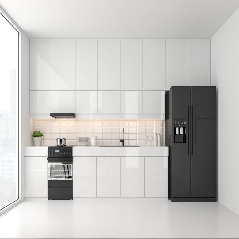 Customized White Glossy Kitchen Cabinet Sets Modern Design for Your Perfect Kitchen