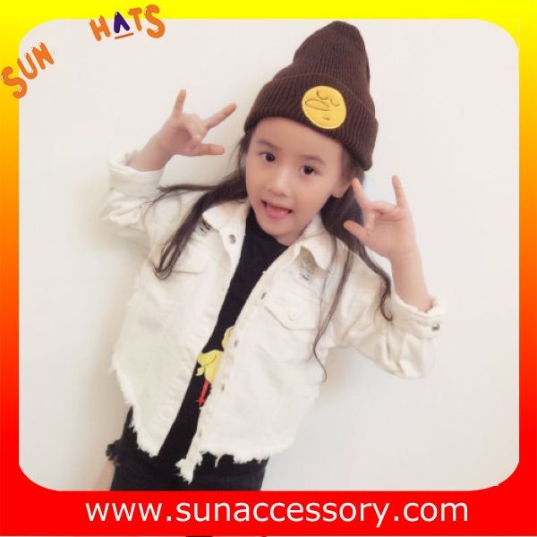 AK170191 Sun Accessory fashion cheap winter knitted baby beanie hats for kids,MOQ only 3 pcs
