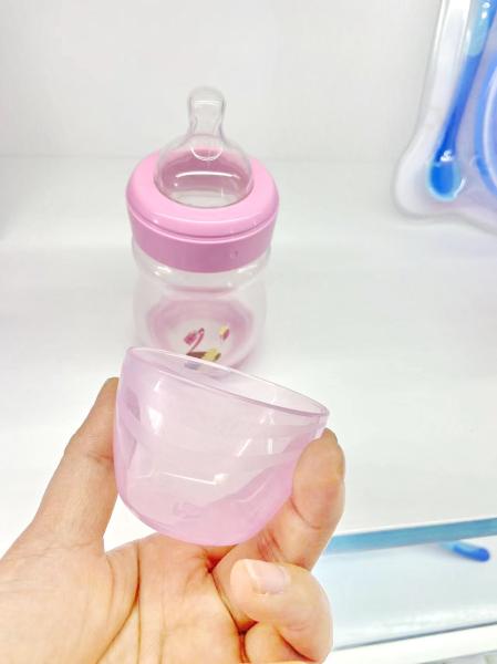 Graduação Alimentar Silicone Mamilo Largo de Pescoço Bebê Bottle BPA Livre Bottles de leite de plástico PP