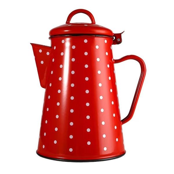 Enamel Coating Tea Kettle Hot Cool Water Coffee Pot Enamel Water Kettle Custom Color