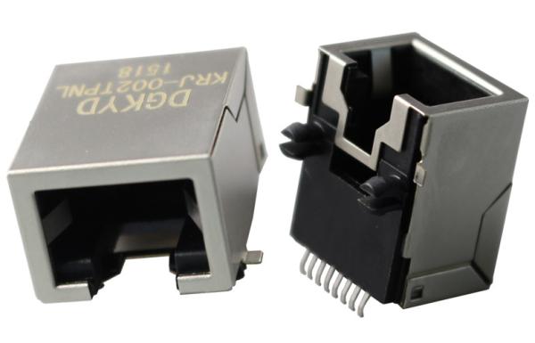 1x1 Tab Down SMD Rj45 Pcb Connector Without Transformer ,Gold Plating 6U KRJ-002TPNL
