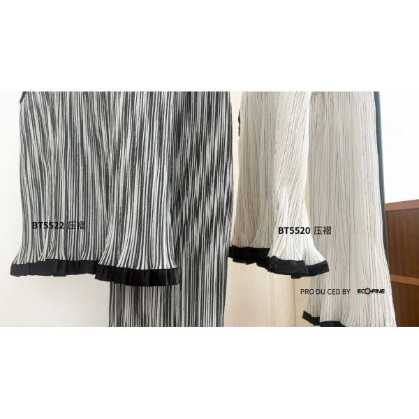 100% Polyester Black And White Striped Fabric 63GSM Suit Clothing Fabric