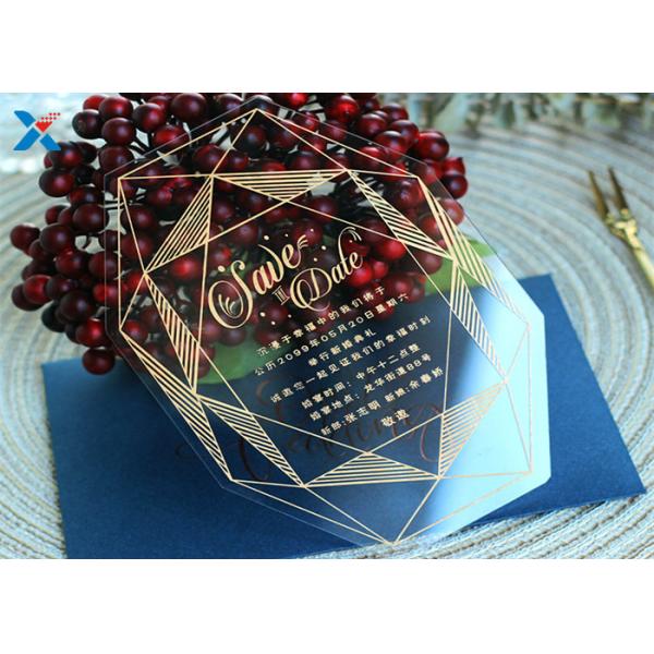 Recyclable Acrylic Gifts Luxury Laser Cut Clear Color DIY Acrylic Wedding Invitations