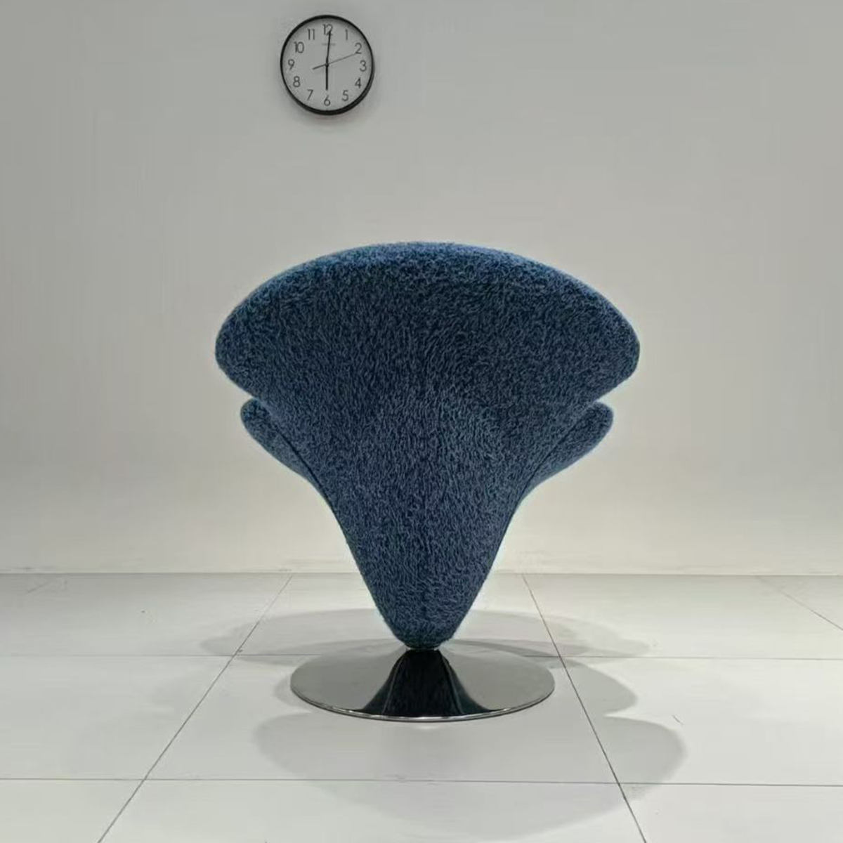Designer Eco-Friendly Fabric Revolving Flower Shaped Swivel Accent Chair for Living Room Bedroom Apartment & School Use