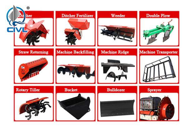 22-50hp Crawler Rotary Tiller / Agricultural Orchard Diesel Fertilization Micro Tiller / Pastoral Management Machine