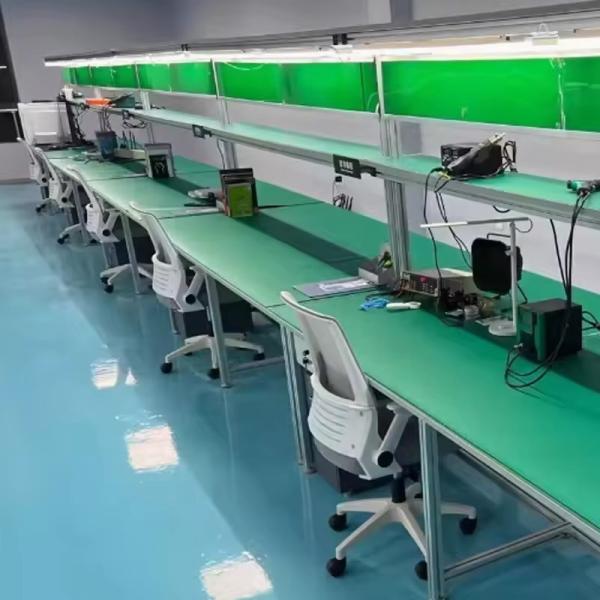 Customized 1200*1200*3600 Mobile Phone Technician Repairing Workstation Desk Assembly