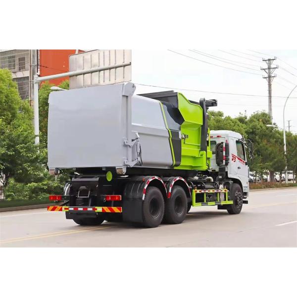 2024 Dongfeng 6x4 20CBM 25CBM Garbage Truck With Bin Hydraulic Hook Arm for Pure Electric Custom's Requirement and Sale