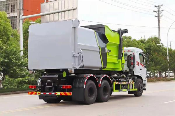 Energy Type Pure Electric 18CBM Hydraulic Hook Lift Rear Loading Trash Bin Waste Collection Vehicle for Waste Management