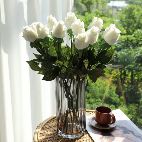 Simulated Rose Texture Moisturizing Rose Bud Simulated Flower Home Decoration Wedding Handheld Flower Fake Flower Cross border Wholesale