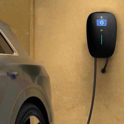 1 ou 3 carregador preto comercial das estações de carregamento IP66 da fase EV Smart Evse para Tesla