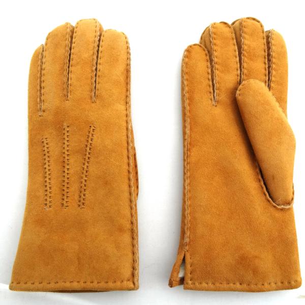 Lambskin Fashion Womens Soft Leather Gloves Plain Style For Hands Warm