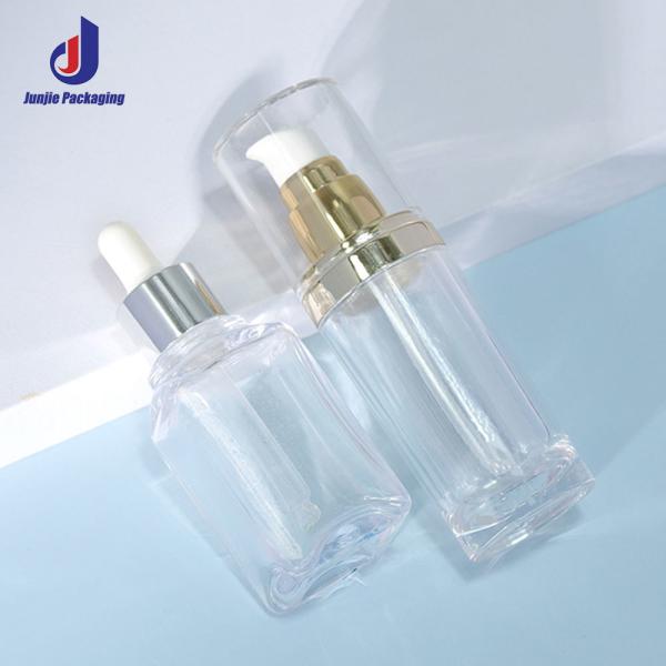 Plastic Foam Soap Bottle 30ml 55ml Transparent Dropper Bottle Custom For Cosmetic Packaging