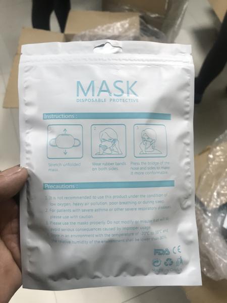 4 máscara não tecida da dobra KN95 Pretective, tampão da cara do certificado de FDA do CE